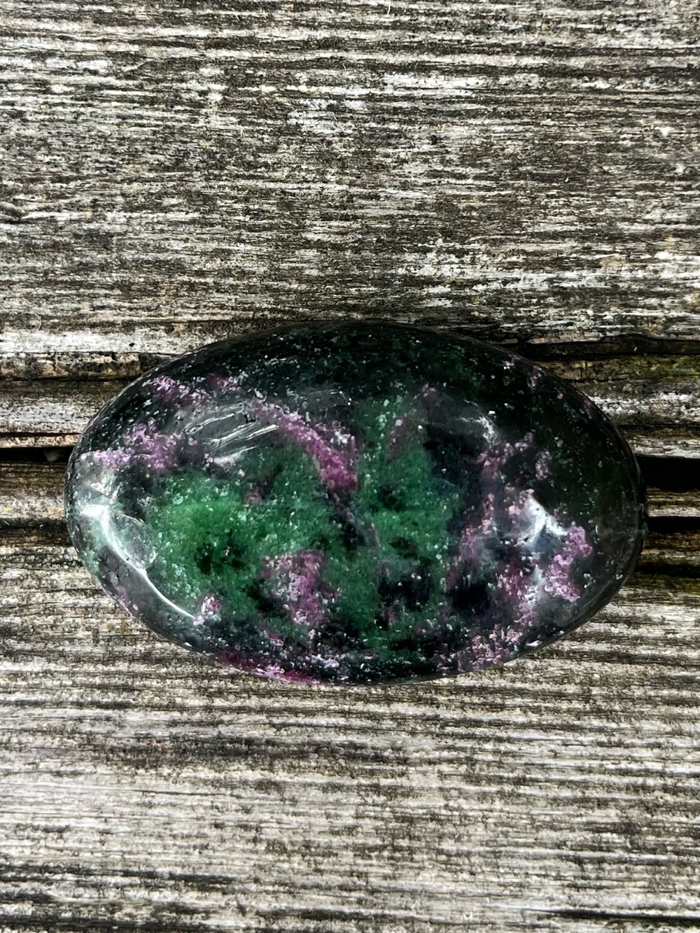 Ruby In Zoisite Palm Stone